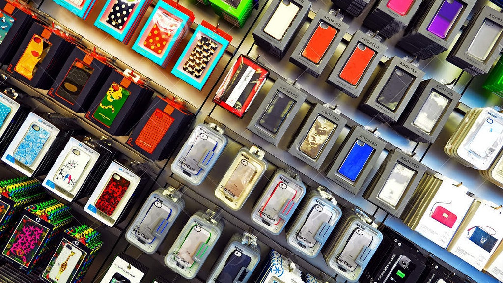 Торговый остров с мобильными аксессуарами